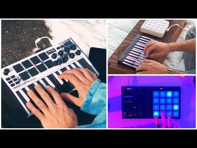 making an icey cold beat in the snow with the akai mpk mini mk3 & more!