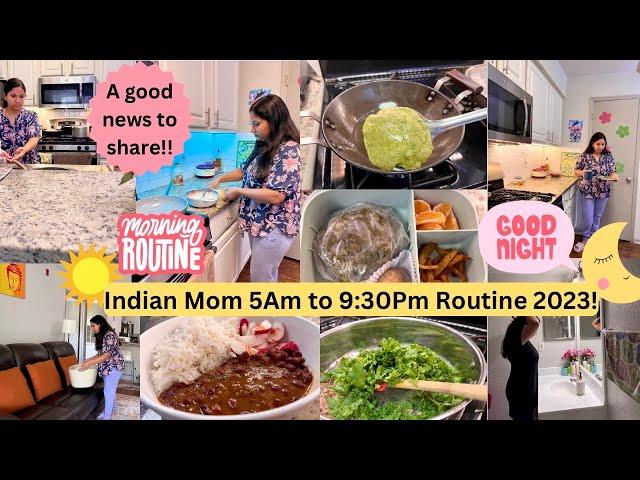 Indian Mom 5AM To 9:30PM PRODUCTIVE/REAL busy Morning to Night ROUTINE~Indian Mom daily routine 2023