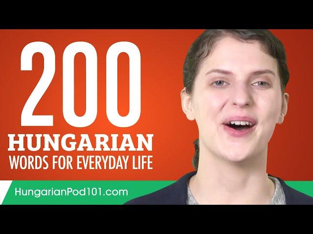 200 Hungarian Words for Everyday Life - Basic Vocabulary #10