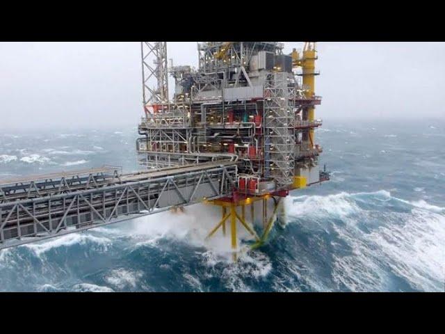 Offshore floating oil platform in storm and other problems.