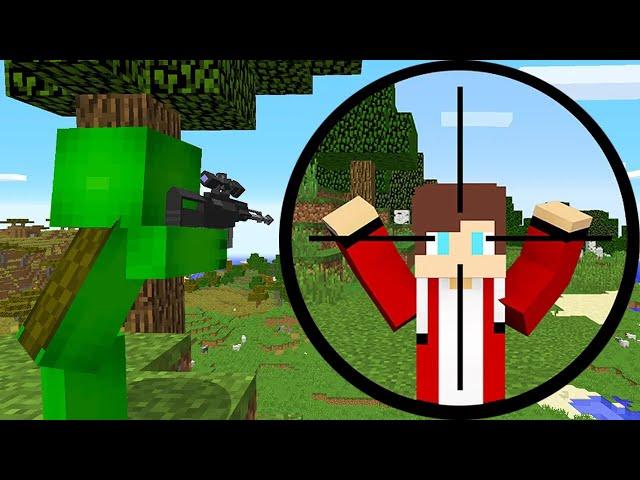 Hunter With Guns VS Speedrunner in Minecraft!