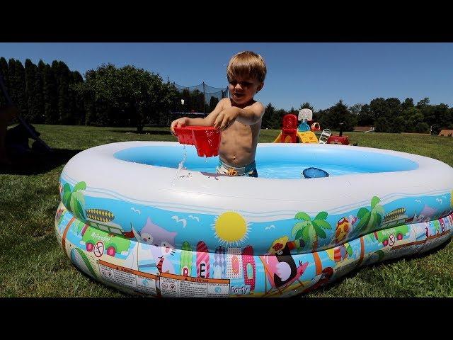 Setting Up Our New Inflatable Pool