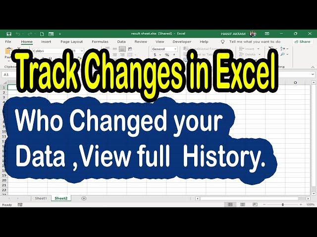 How to Enable and Use Track Changes in Excel in Hindi Urdu