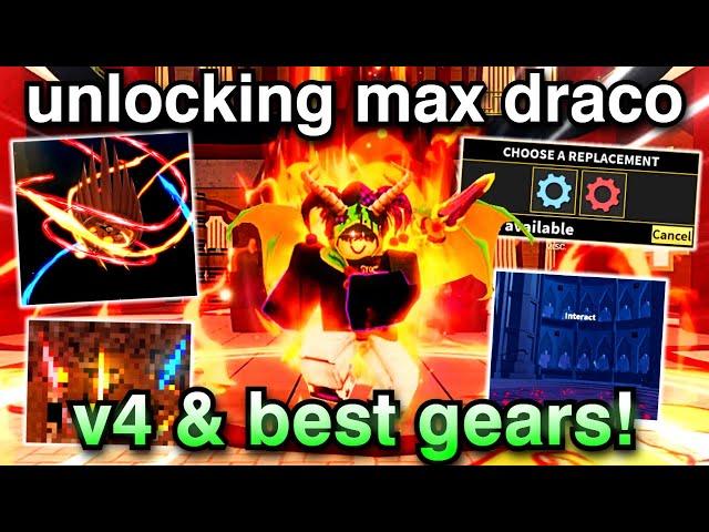 Unlocking EVERY Draco Race V4 Gear + Best Gears & FULL SHOWCASE! (Blox Fruits)