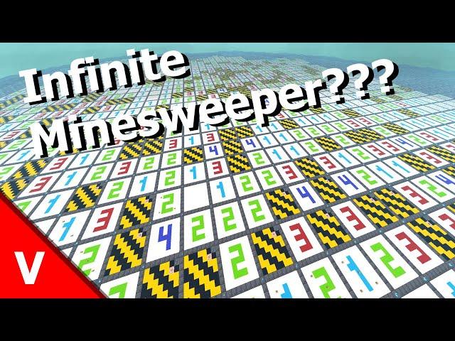 INFINITE Minesweeper in Minecraft!!!!!