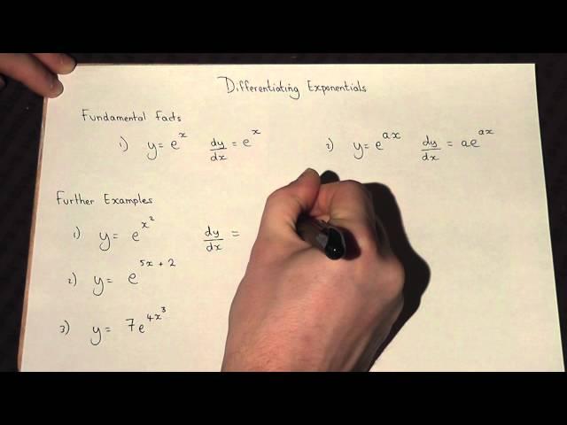 How to differentiate the exponential function easily