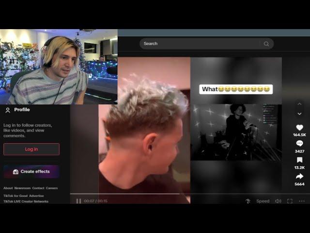 xQc Reacts to Ninja Getting a Low Taper Fade