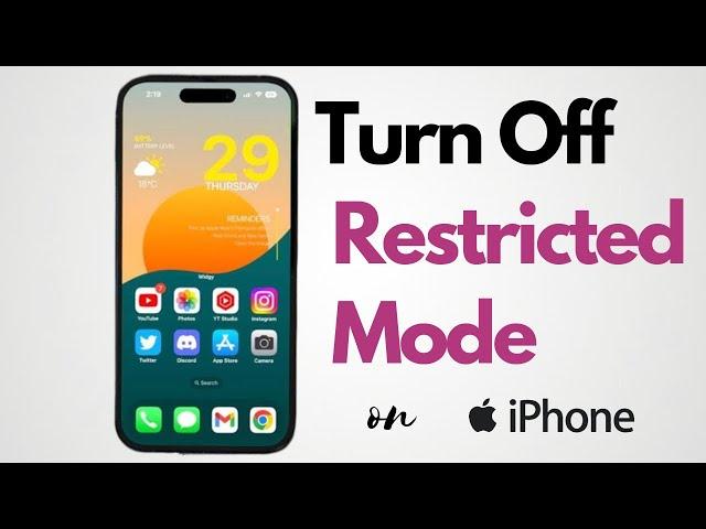 How To Turn Off Restricted Mode On iPhone! [2024]