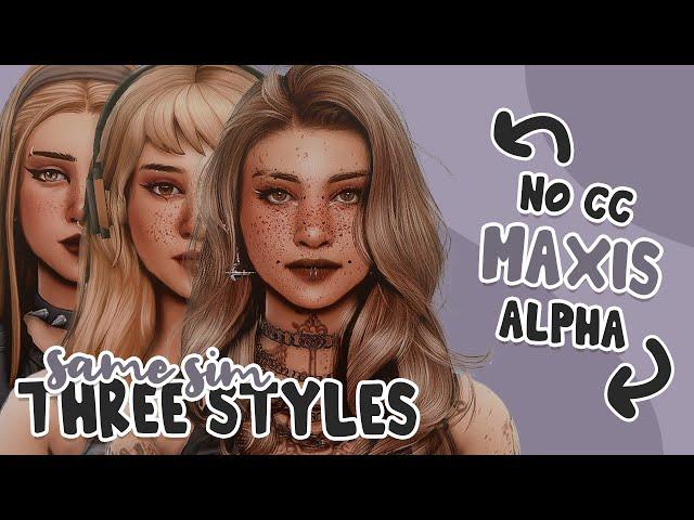 No CC vs Maxis Match vs Alpha Challenge! + CC List | Sims 4 Create a Sim