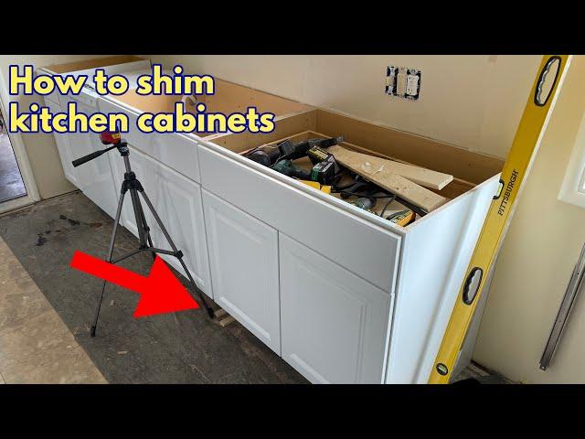 How to shim kitchen cabinets