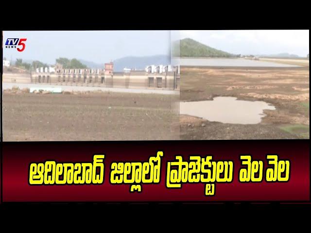 జాడలేని వర్షాలు .... | Water Shortage at Kadem Project | Adilabad | TV5 News