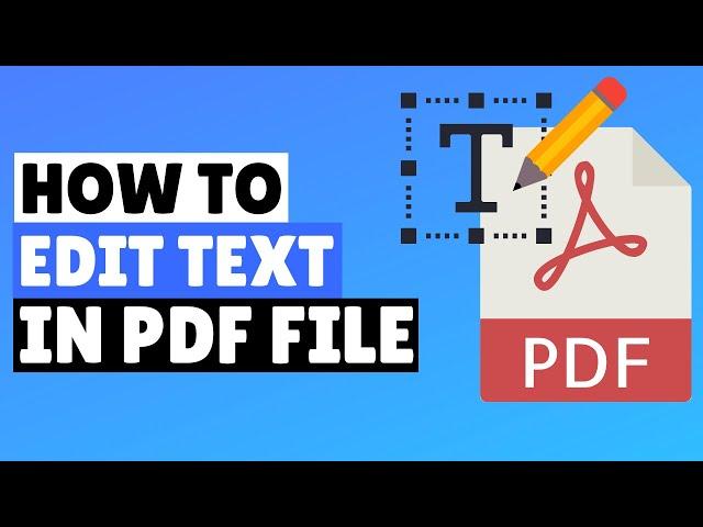 How to Edit Text in PDF File