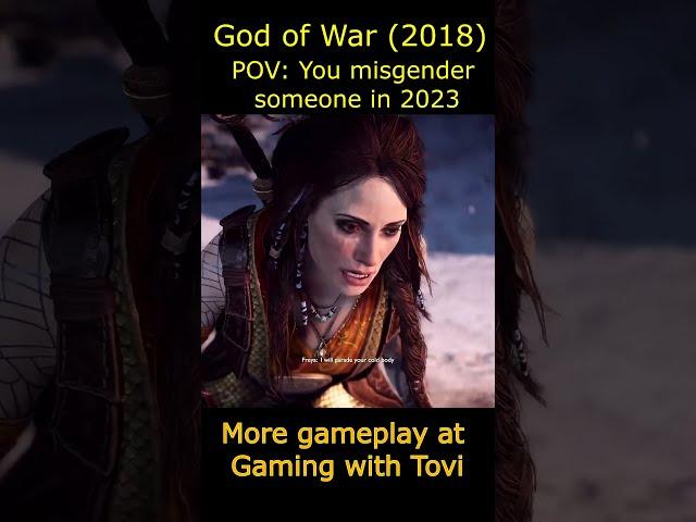 POV: You misgender someone in 2023 - God of War (2018) #shorts