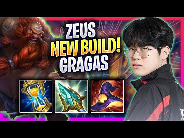 ZEUS TRIES NEW GRAGAS BUILD! - T1 Zeus Plays Gragas TOP vs Jayce! | Season 2024