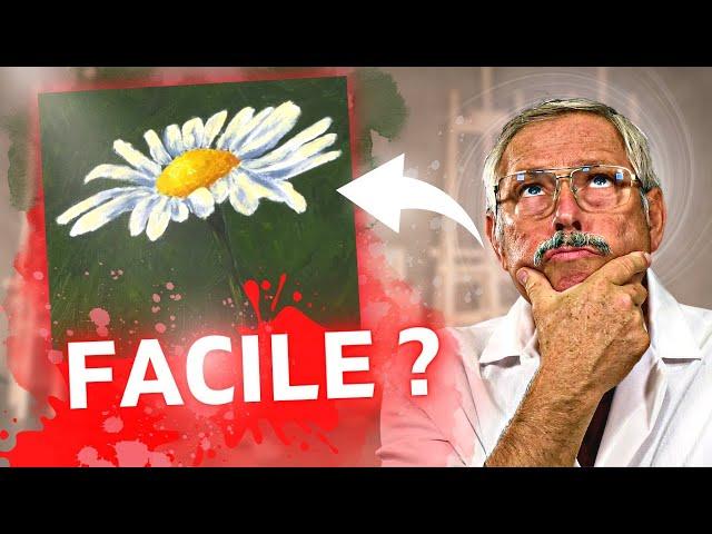 Peindre une FLEUR FACILEMENT | Démonstration acrylique pour débutant