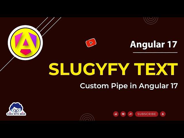 Slugify text custom pipe in Angular 17 | angular 17 tutorial #angular #angular17