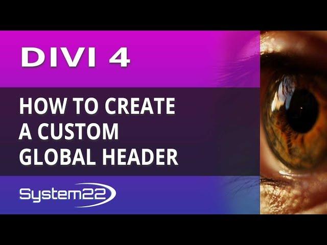 Divi 4 How To Create A Custom Global Header