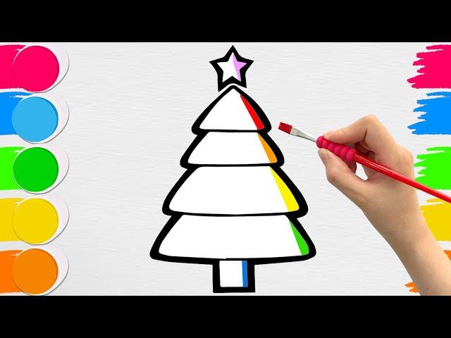 How to Draw a Cute Christmas Tree | Easy Step-by-Step Tutorial