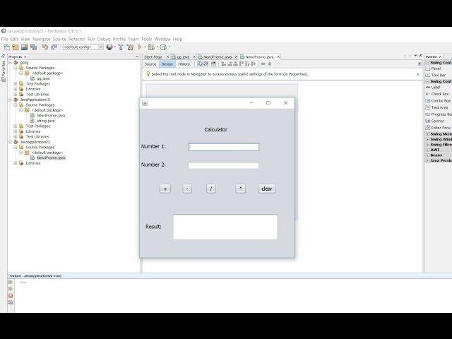 Java NetBeans tutorial for beginners: Simple calculator in 5 minutes