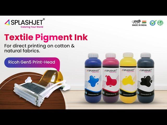 Digital Textile Pigment Ink for Ricoh Gen5 | Direct Printing on Cotton - Splashjet Inkjet Inks