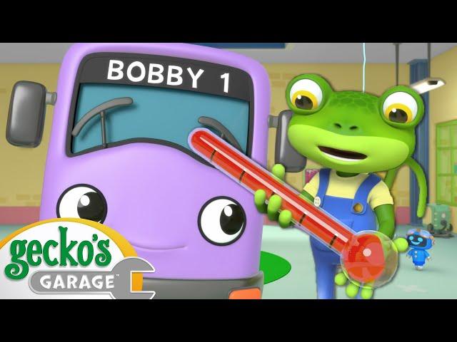 Bobby The Bus Is Sick | Gecko's Garage | Cartoons For Kids | Toddler Fun Learning