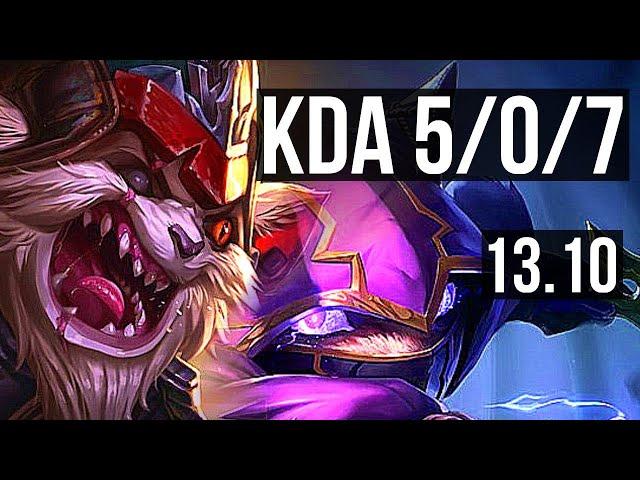 KLED vs KENNEN (TOP) | 5/0/7, 600+ games | KR Master | 13.10