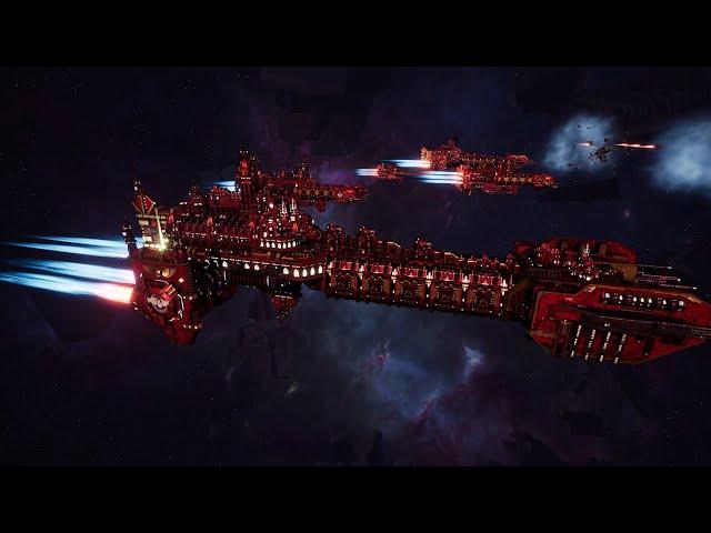 Space Marines vs Chaos - Massive Battle - Battlefleet Gothic Armada 2