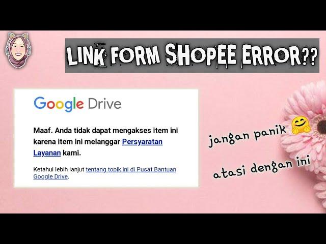 Cara mengatasi Link Formulir Shopee Affiliate Program Error | Jangan Panik dulu 