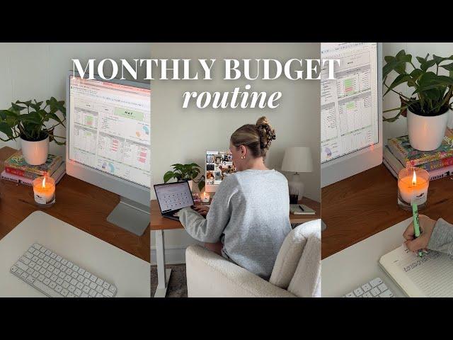 Monthly Money Routine budget breakdown, sinking funds, financial goals etc