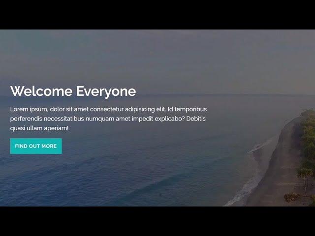 How To Create a Fullscreen Video Background Using HTML & CSS