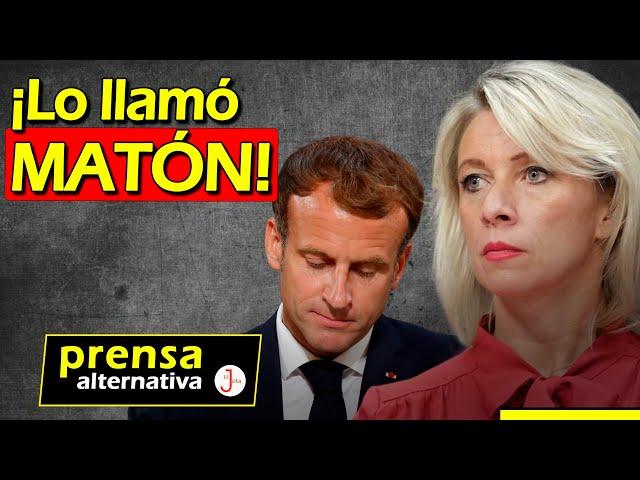 Zajarova apunta a Macron! “¡Oportunista, solo quiere guerra!”