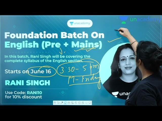 English Special Foundation Batch for SSC CGL Pre and Mains | Rani Ma'am | Unacademy