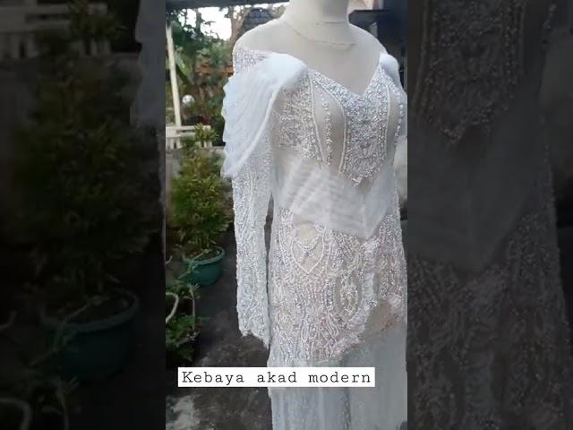 Kebaya Putih akad /kebaya akad full payet#short