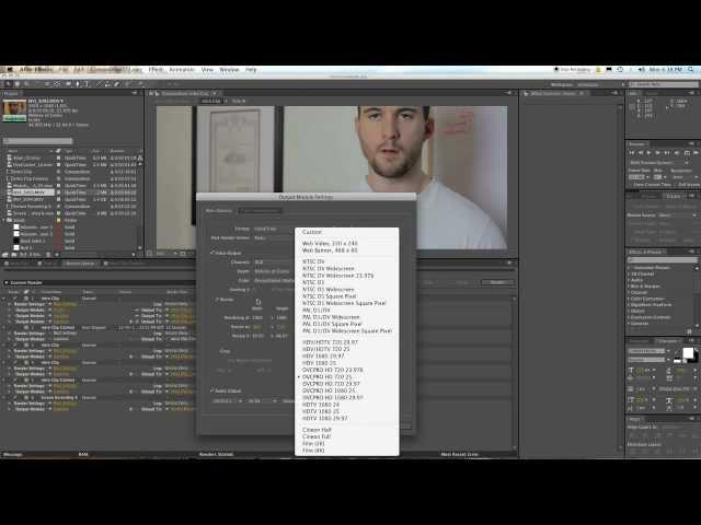 The Render Queue: Output Module - Adobe After Effects Tutorial