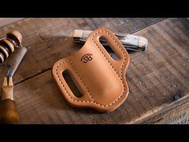 Making a leather knife sheath (Full)