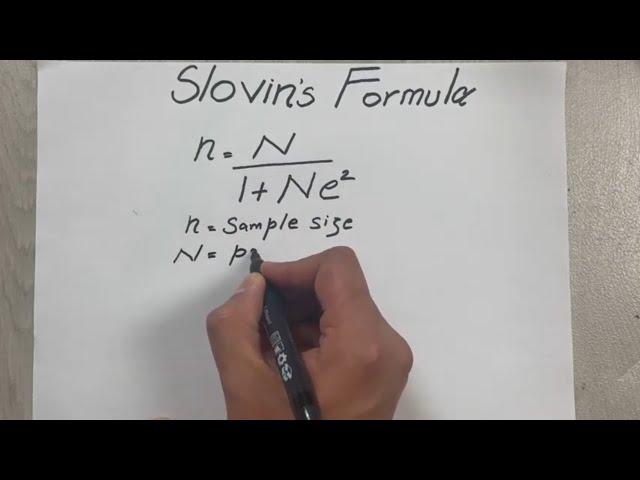 How to Use Slovin's Formula - Calculate Sample Size | Research and Thesis Writing