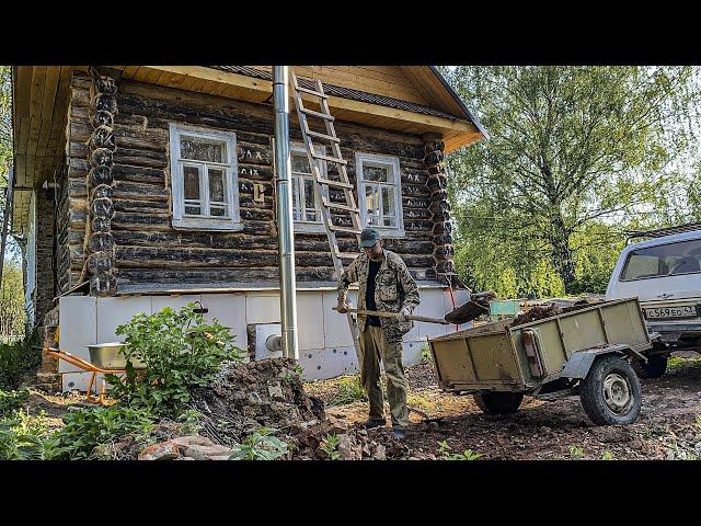 Борьба с деревенским зелёным врагом. Ремонт провала. Избавил хутор от надоевших куч