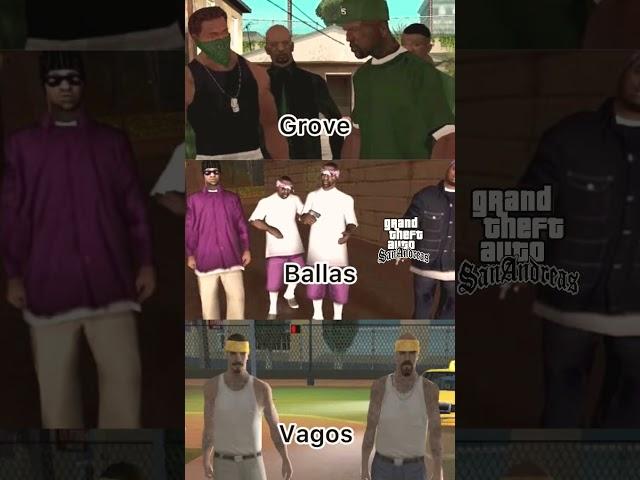 Who would win the gang war | GTA 5 vs GTA San Andreas | 1992 vs 2013 #shorts #gta #gangwar