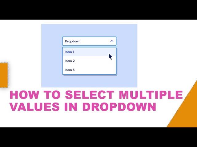 How to select Multiple Values in Dropdown by using Selenium WebDriver