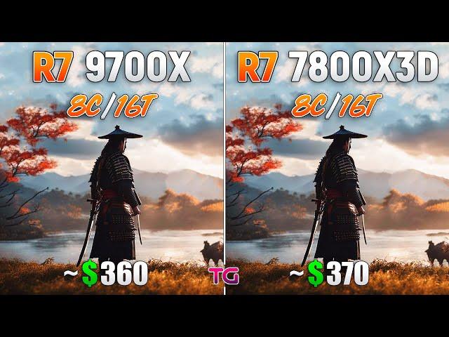 Ryzen 7 9700X vs Ryzen 7 7800X3D - Test in 10 Games