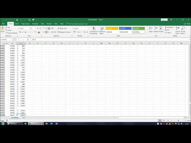 How to scroll to the bottom in Excel