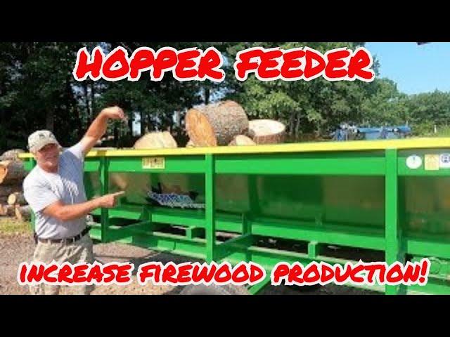 All New Hopper Feeder for Increased Firewood Production on any Wood Splitter!