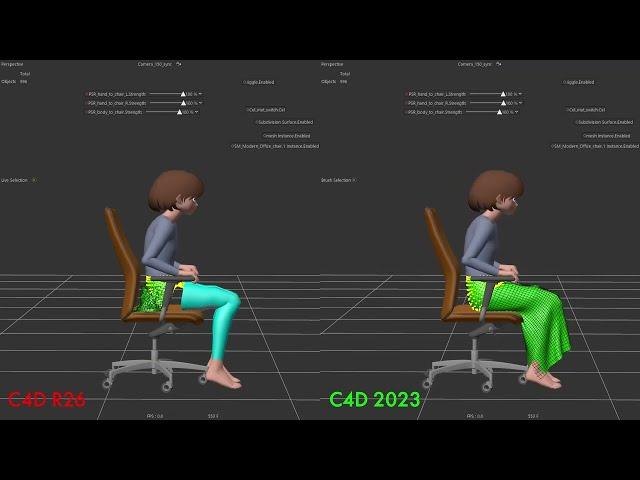 C4D Cloth R26 vs 2023