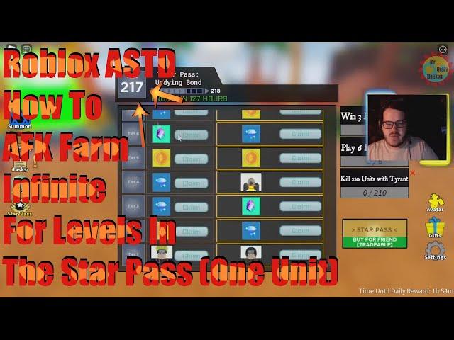 Roblox ASTD How To AFK Farm Infinite For Levels In The Star Pass (UI CHANGED)