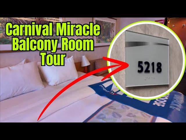 Carnival Miracle Balcony 5218 Room Tour