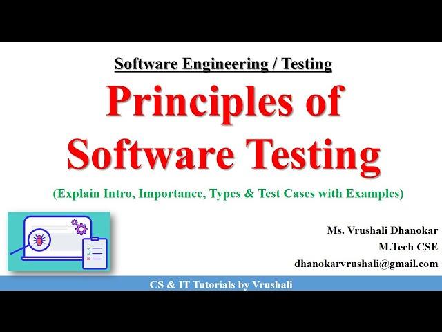 SE 41: Introduction & Principles of Software Testing