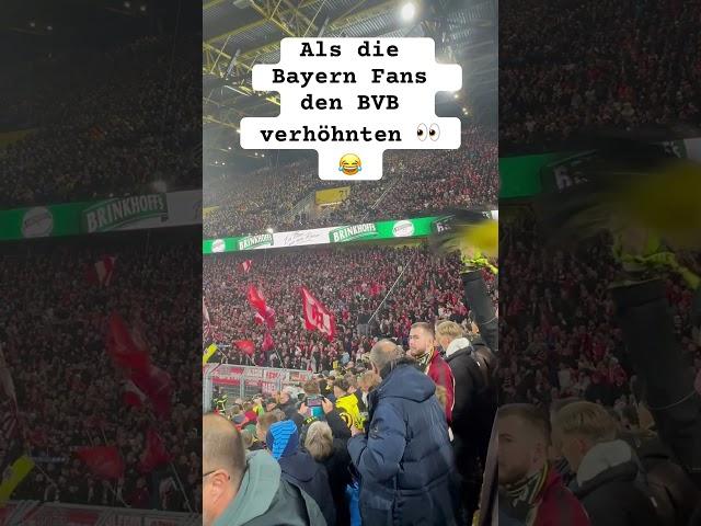 Als die Bayern Fans den BVB verhöhnten… #bvb #fcbayern #borussiadortmund #bayernmunich #fans