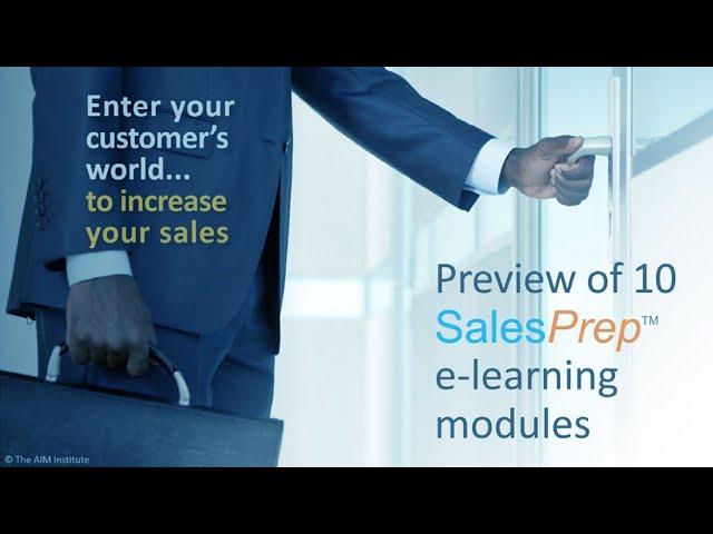 Preview of 10 SalesPrep™ e-learning modules