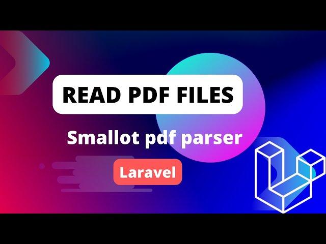 Read Pdf files in Laravel using Smalot PDF Parser