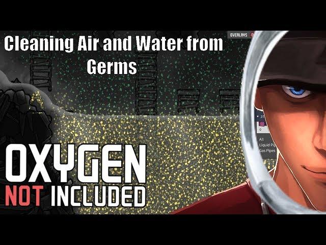 Oxygen Not Included Germs in water and oxygen - Cleaning Food poisoning and Slimelung